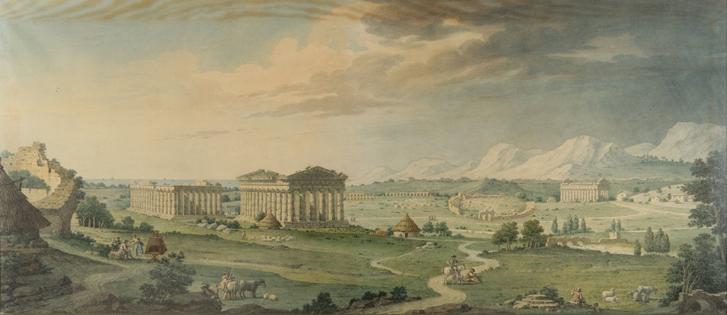 Detail of View of Paestum by Isidro González Velázquez