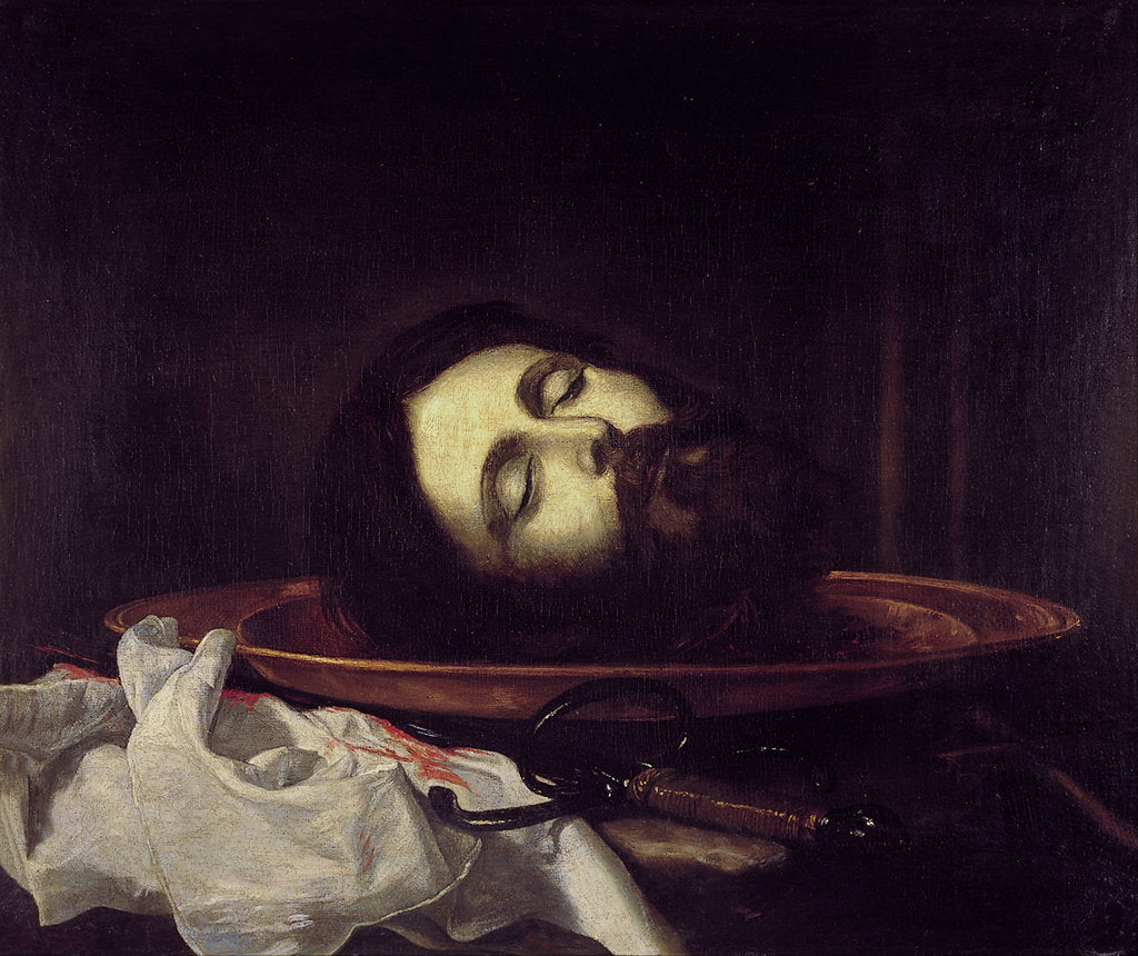 Detail of The Head of Saint John the Baptist by José de Ribera