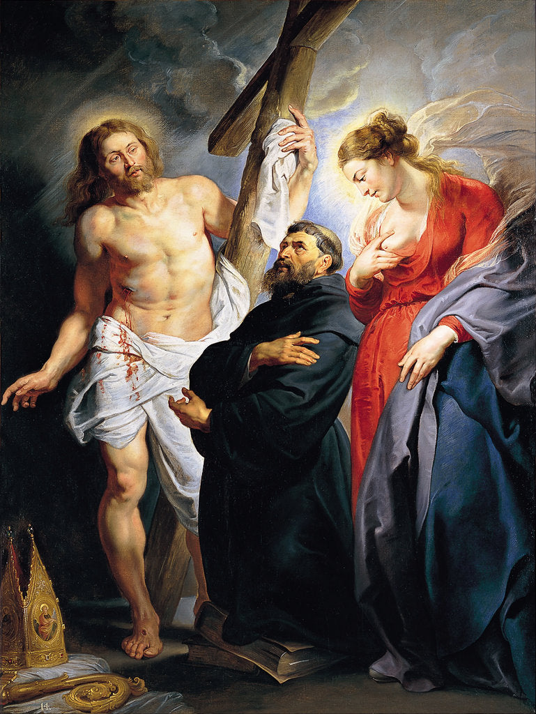 Detail of Saint Augustine Between Christ and the Virgin by Pieter Paul Rubens