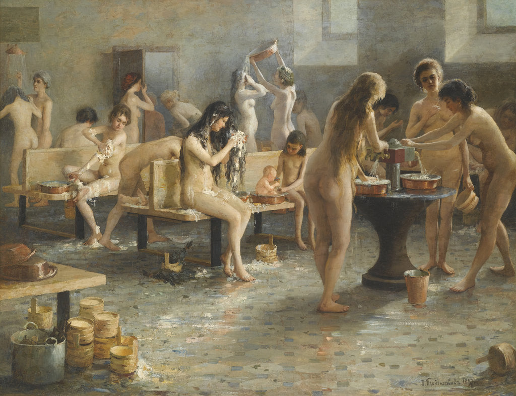 Detail of The Bath House by Vladimir Alexandrovich Plotnikov