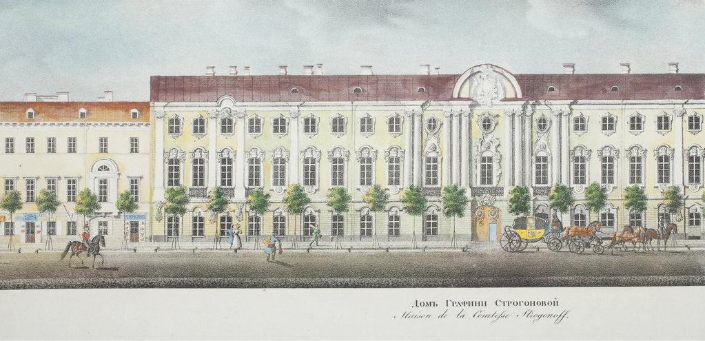 Detail of The Stroganov Palace by Vasily Semyonovich Sadovnikov