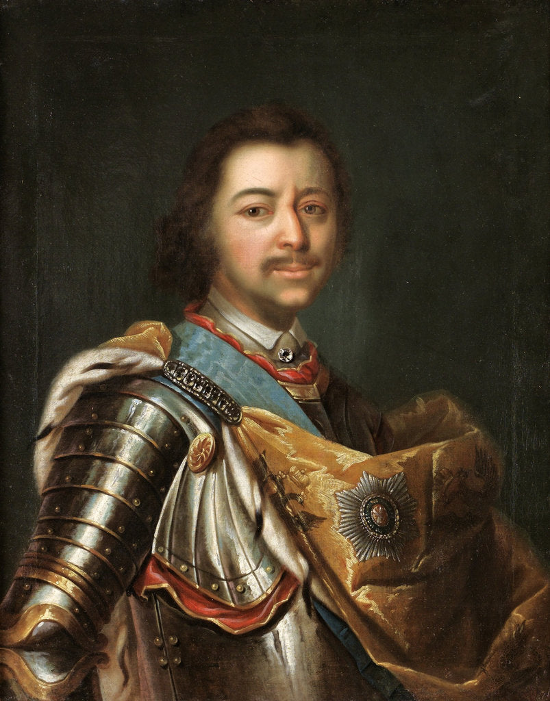 Detail of Portrait of Emperor Peter I the Great by Jan Kupecky