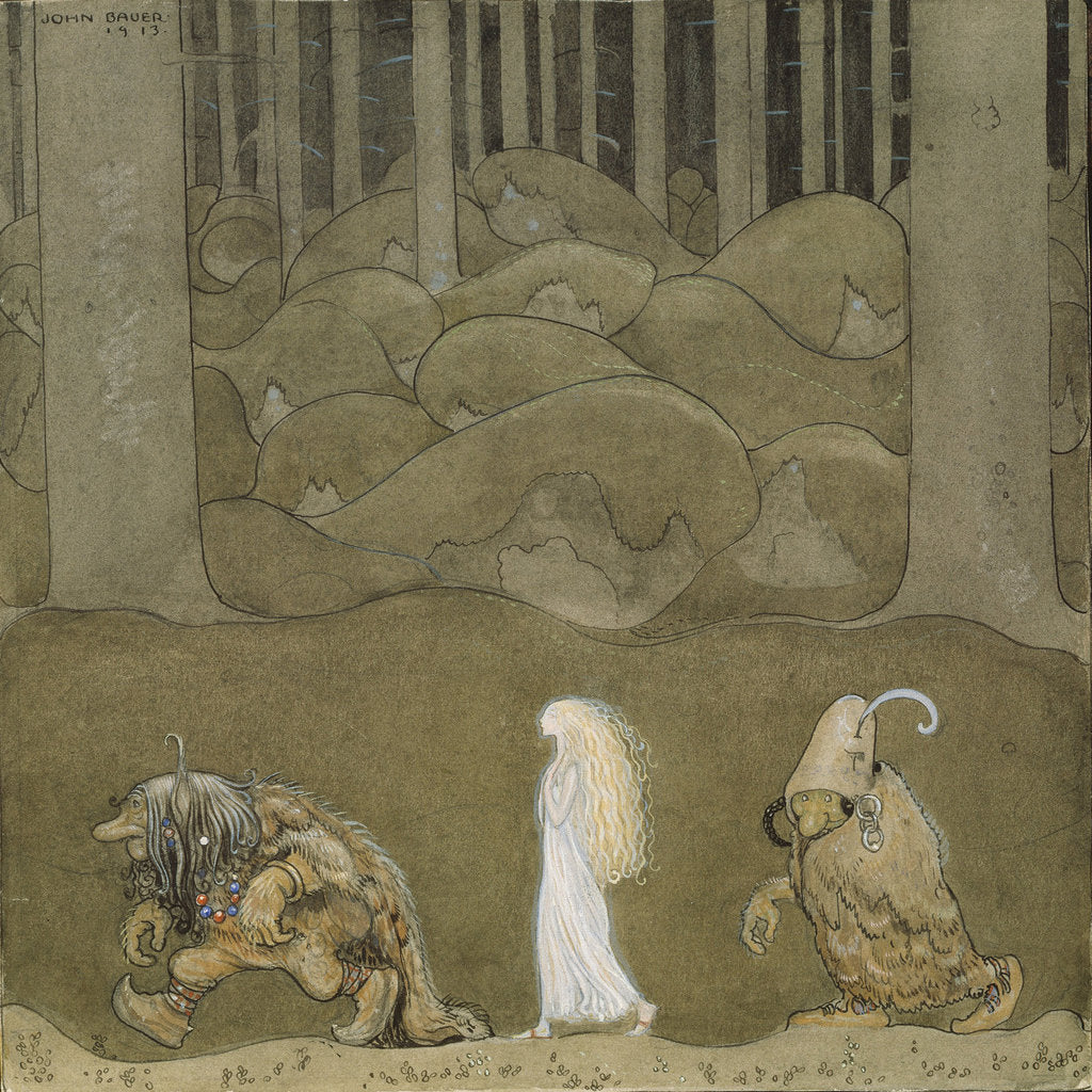 Detail of The Princess and the Trolls by John Bauer