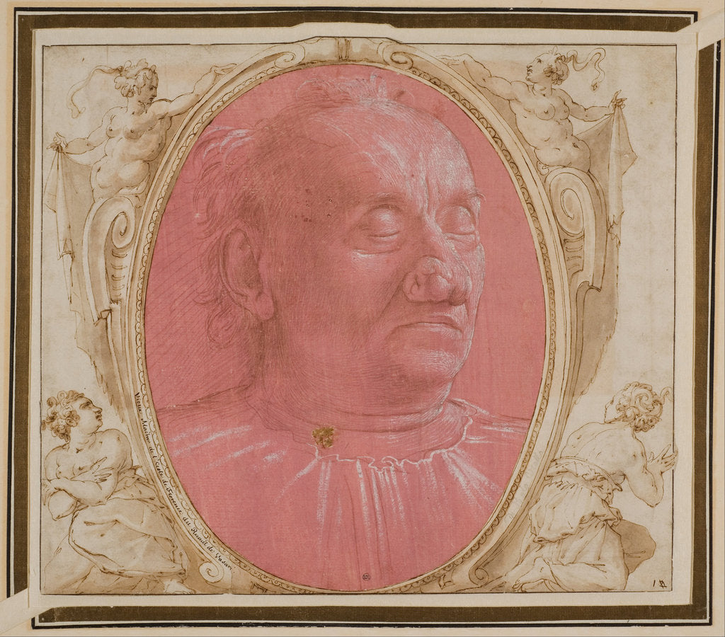 Detail of Head of an Old Man by Domenico Ghirlandaio