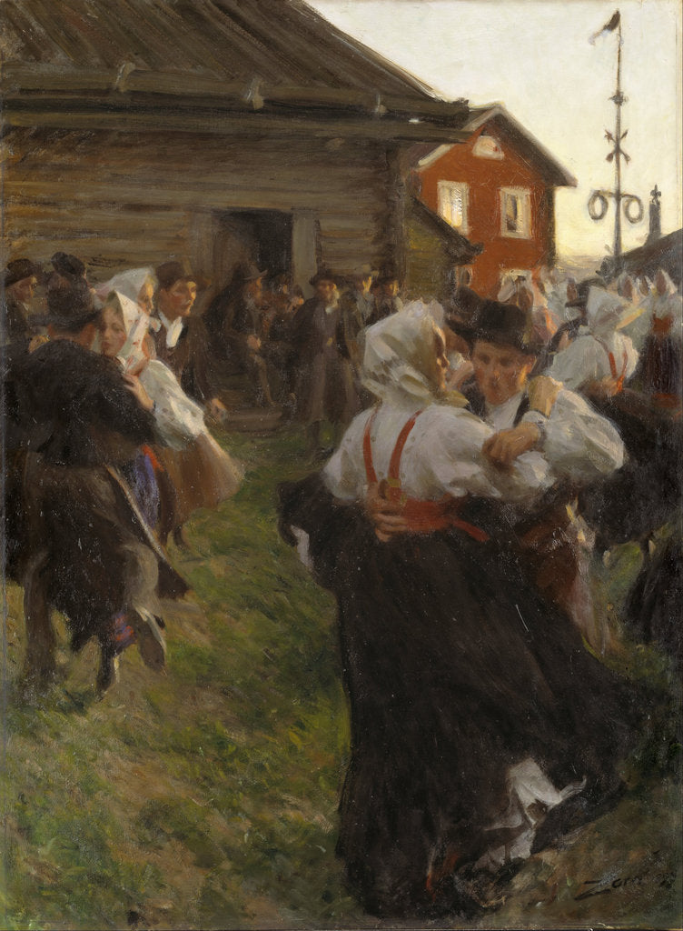 Detail of Midsummer Dance by Anders Leonard Zorn
