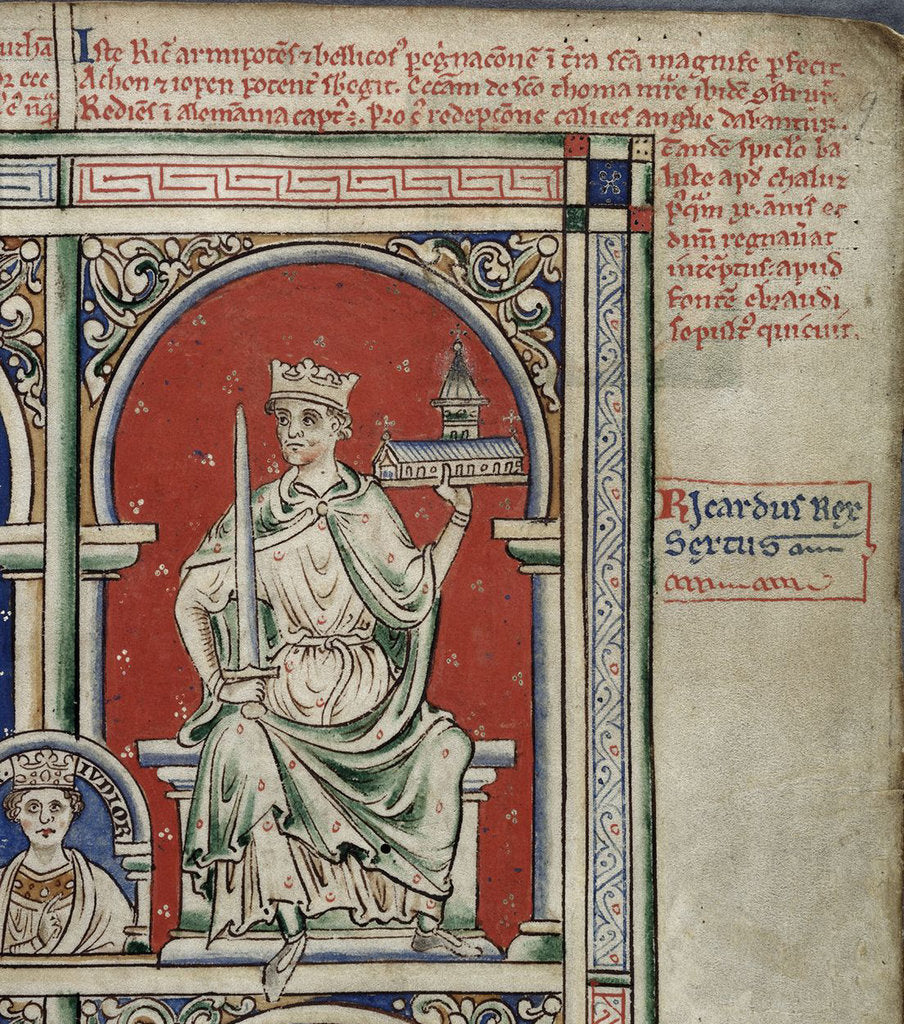 Detail of Richard I the Lionheart by Matthew Paris