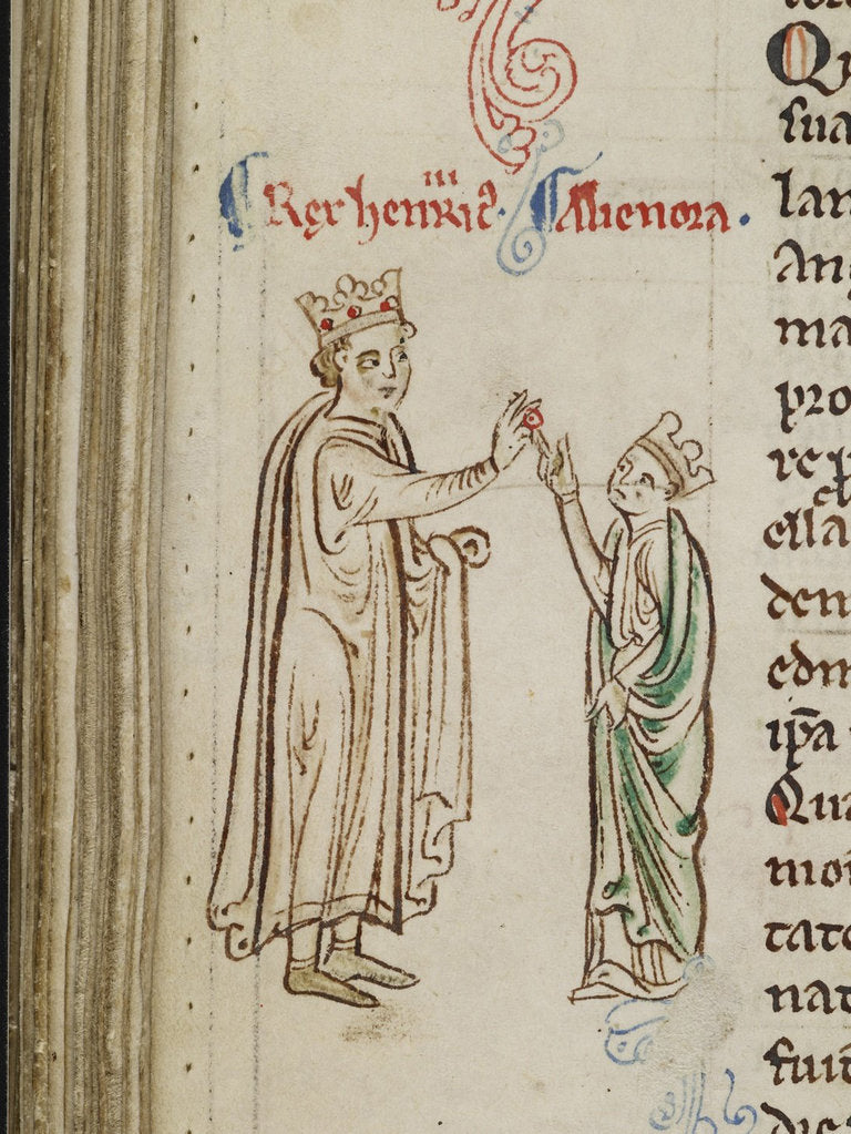 Detail of Marriage of Henry III and Eleanor of Provence by Matthew Paris