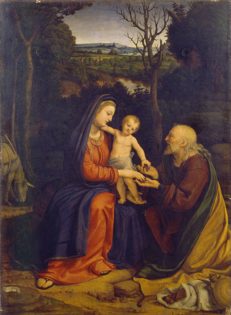 Detail of The Rest on the Flight into Egypt by Andrea Solari