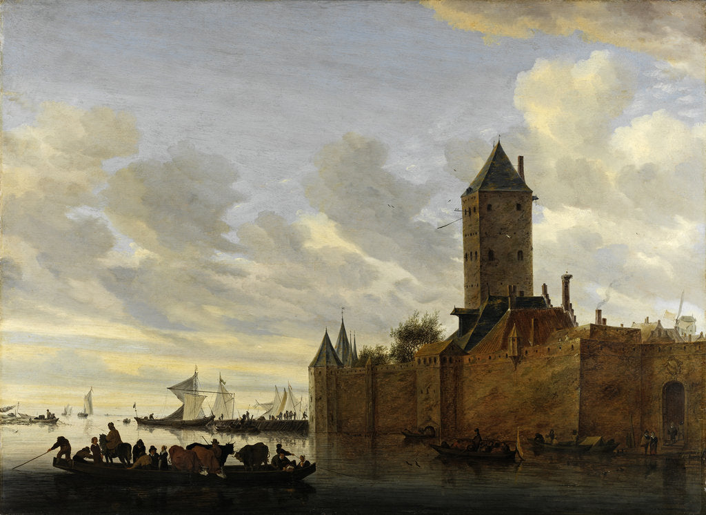 River Estuary With Fortified Town by Salomon Jacobsz van Ruisdael