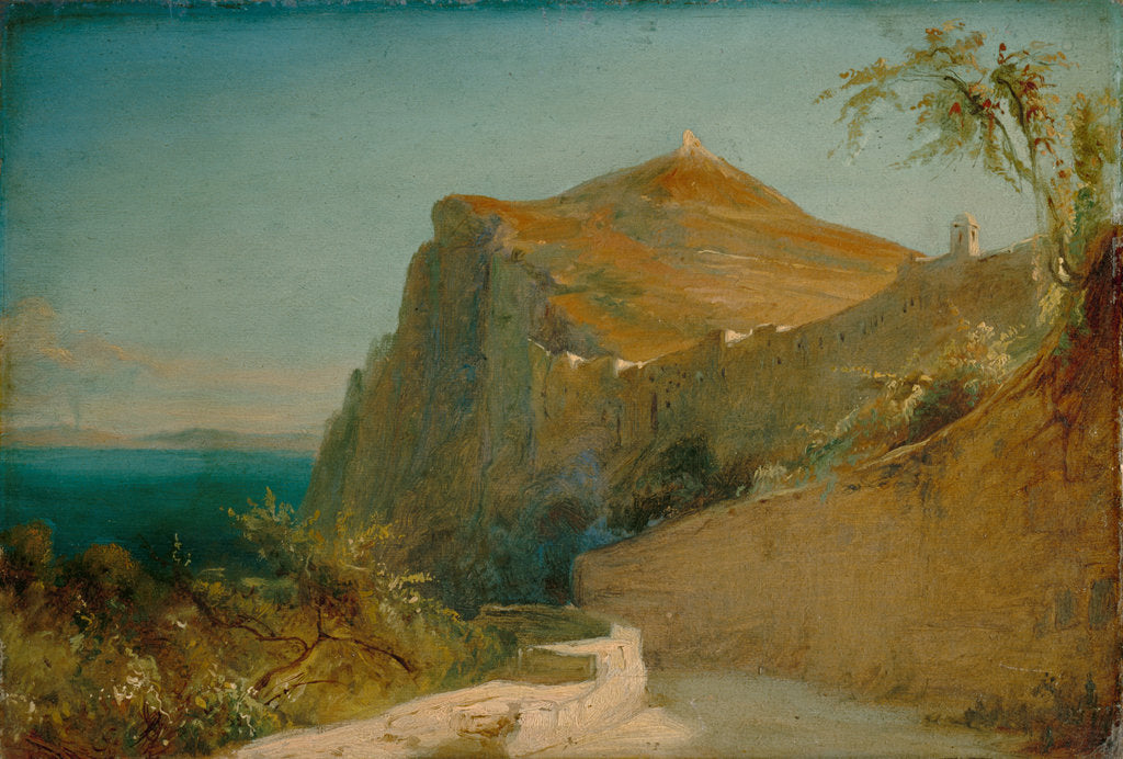 Detail of Rock of Tiberius, Capri by Carl Blechen