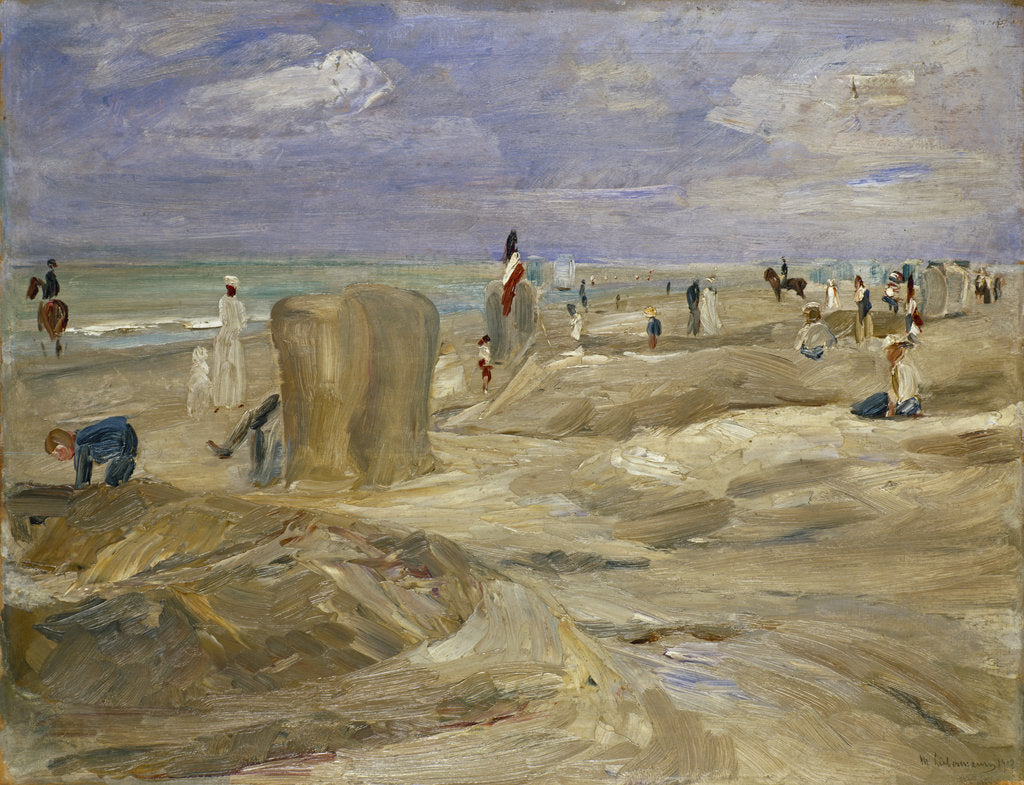Detail of Beach at Noordwijk by Max Liebermann