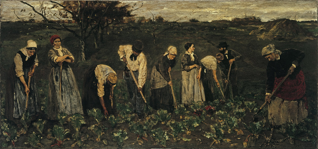Detail of Workers on the beet field by Max Liebermann