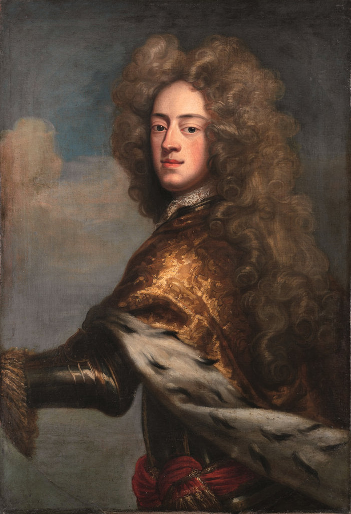 Detail of George II as Prince of Wales by Johann Leonhard Hirschmann