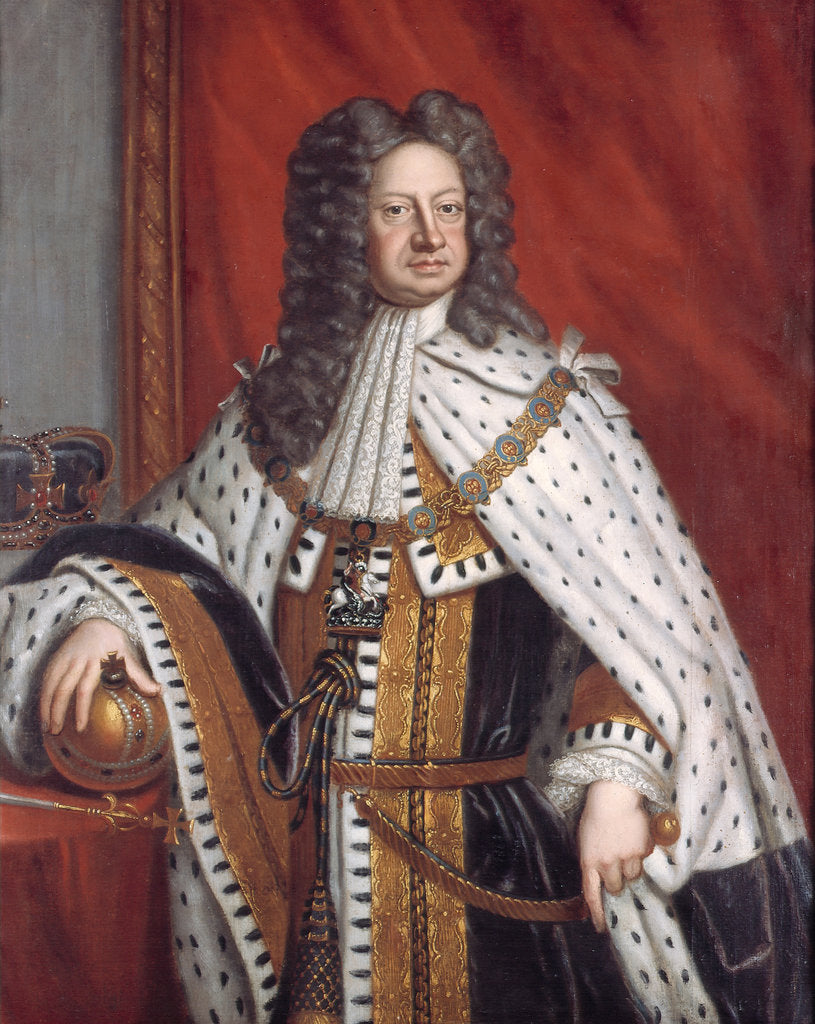Detail of Portrait of George I in Anointment Robe by Sir Gotfrey Kneller