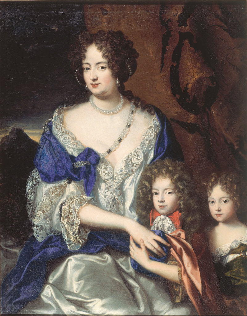 Detail of Duchess Sophia Dorothea of Brunswick and Luneburg with her children George and Sophia Dorothea by Jacques Vaillant