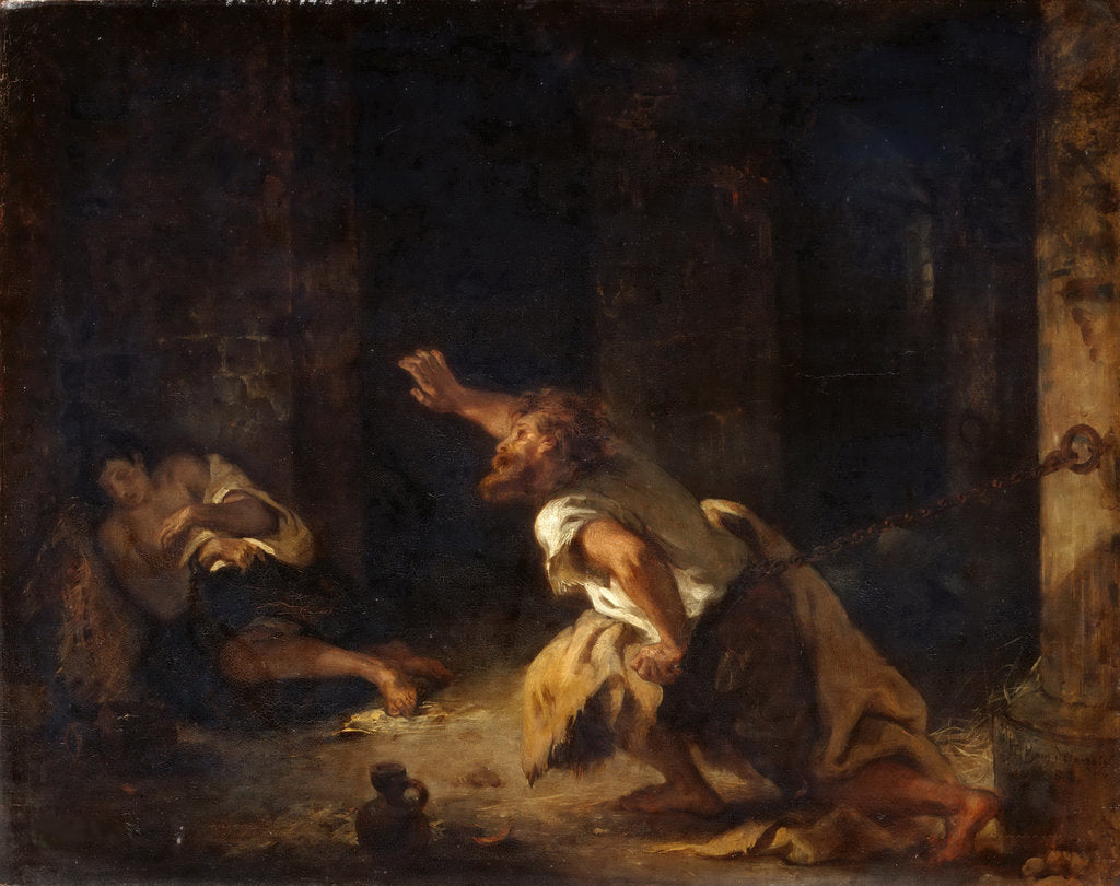 Detail of The Prisoner of Chillon by Eugène Delacroix