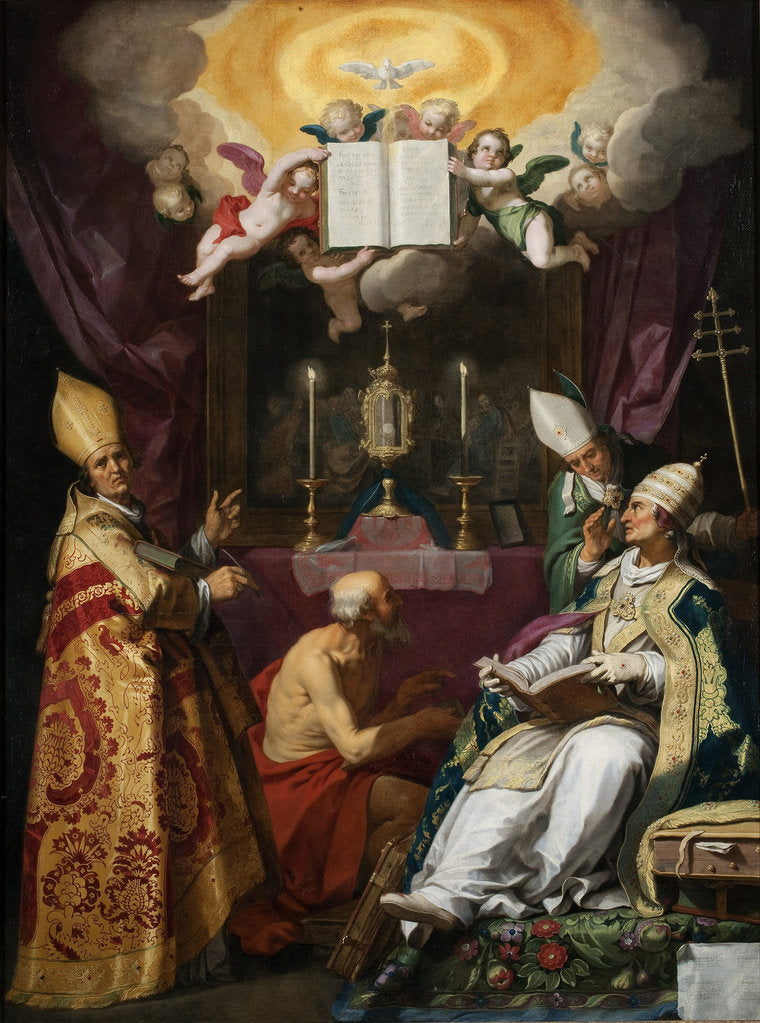 Detail of The Four Fathers of the Latin Church by Abraham Bloemaert