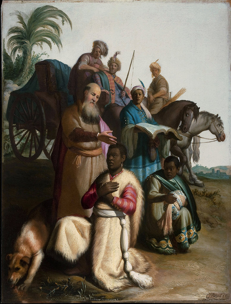 Detail of The baptism of the Eunuch by Rembrandt van Rhijn