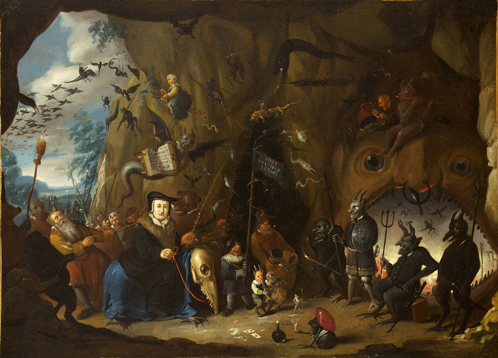 Detail of Luther in Hell by Egbert van Heemskerk the Younger