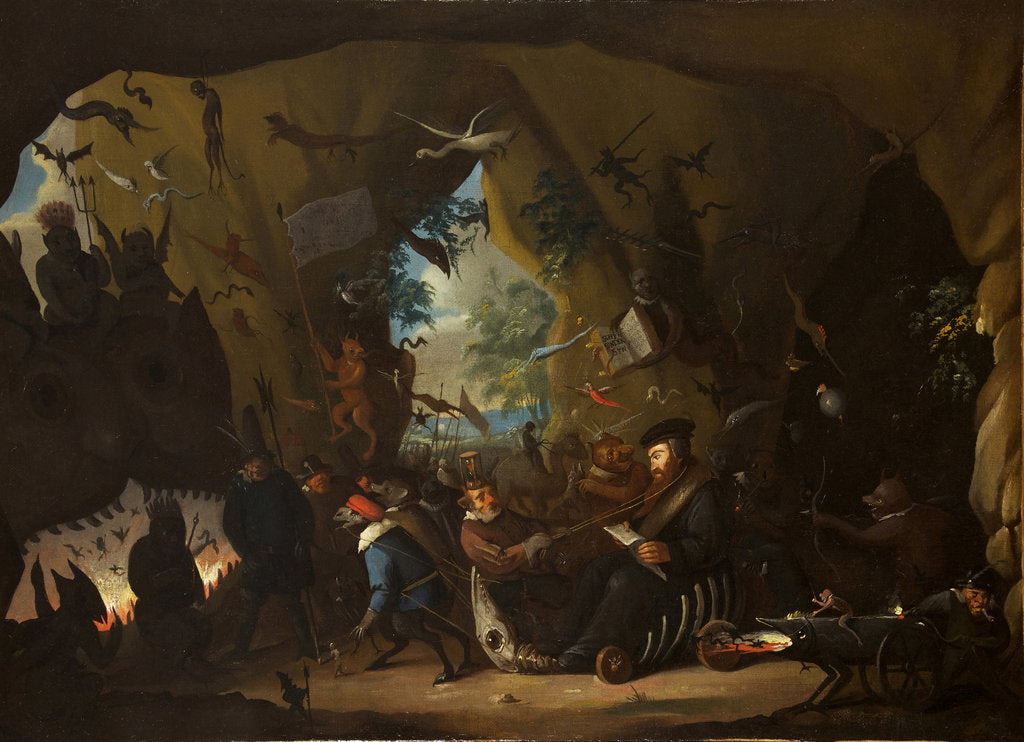Detail of Calvin in Hell by Egbert van Heemskerk the Younger