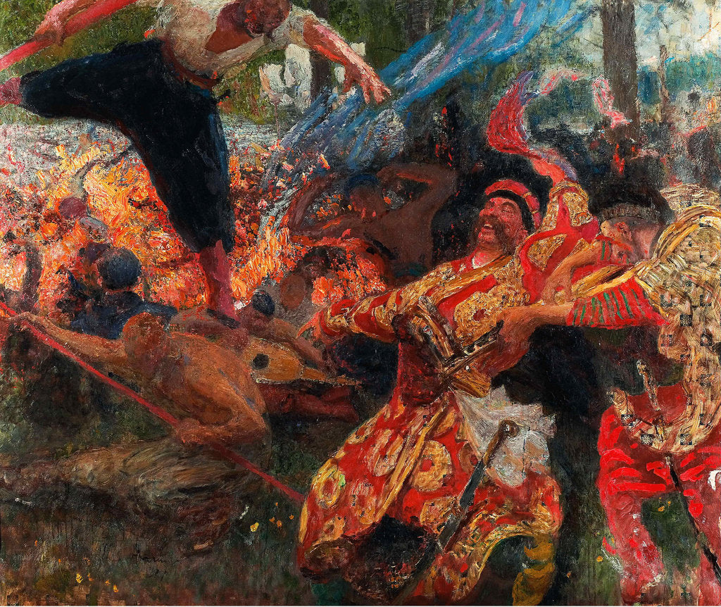 Detail of Hopak by Ilya Yefimovich Repin