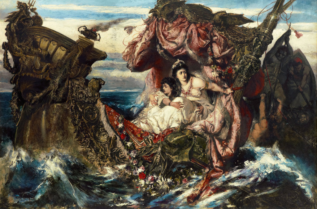 Detail of The Shipwreck of Agrippina by Gustav Wertheimer