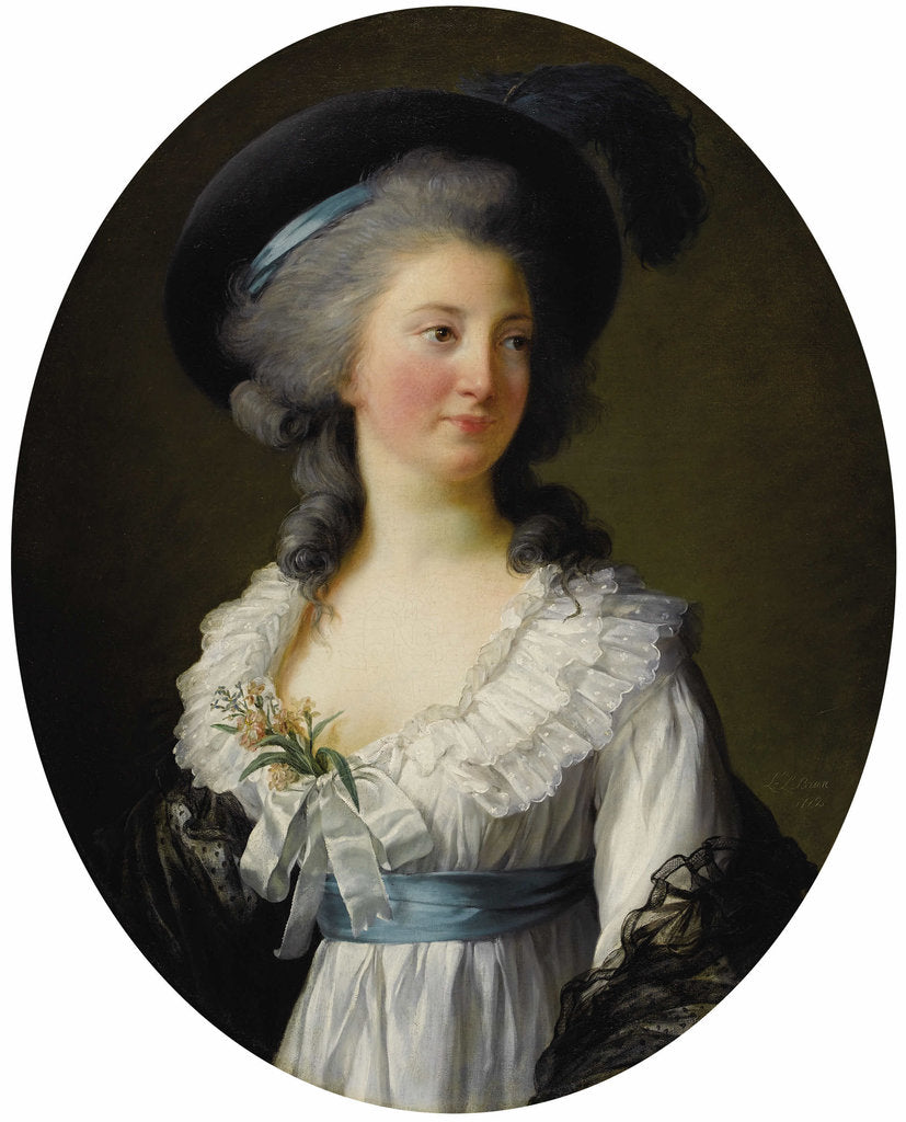 Detail of Portrait of Princess Elzbieta Izabela Lubomirska (née Countess Czartoryska) by Marie Louise Elisabeth Vigée-Lebrun
