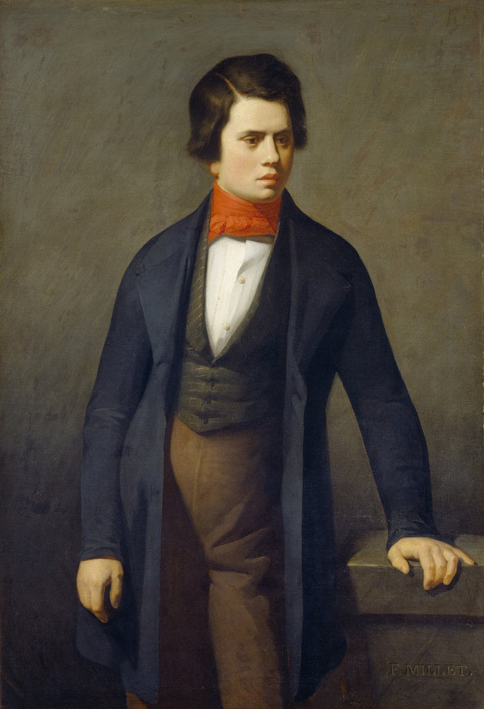 Detail of Portrait of Leconte de Lisle by Jean-François Millet