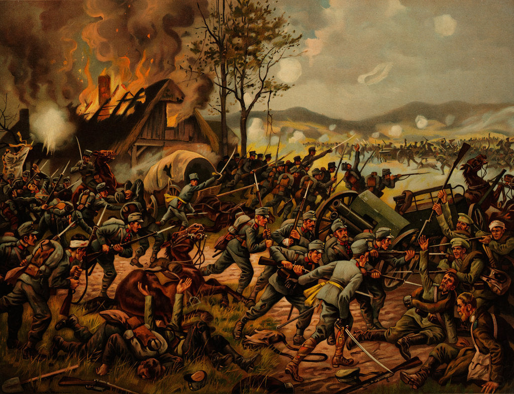 Detail of The Battle of Krasnik started on August 23, 1914 by Anonymous