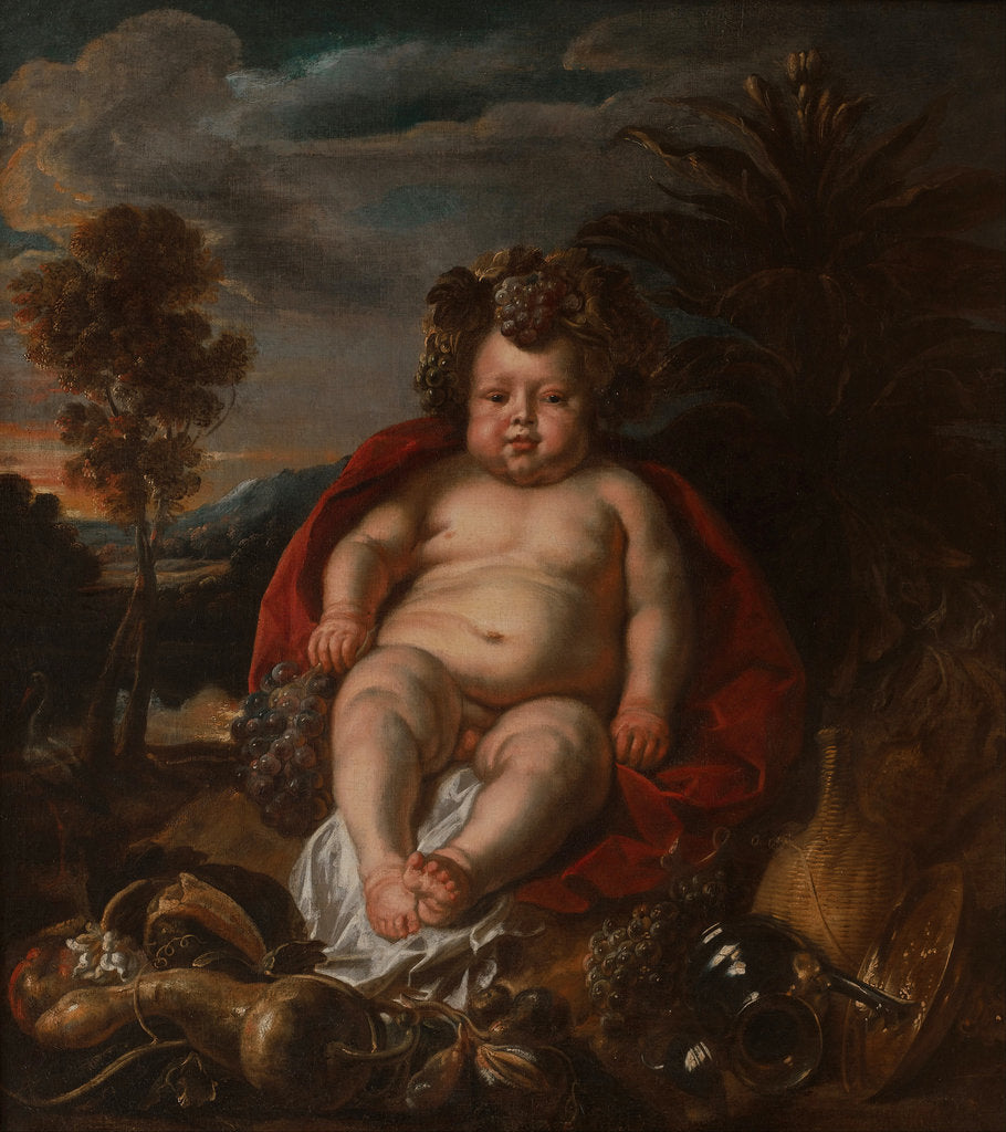 Detail of Bacchus as a child by Jacob Jordaens