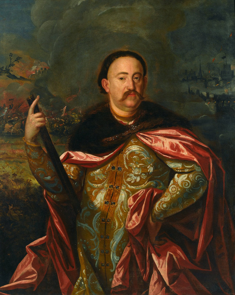 Detail of Portrait of John III Sobieski, King of Poland and Grand Duke of Lithuania by Anonymous