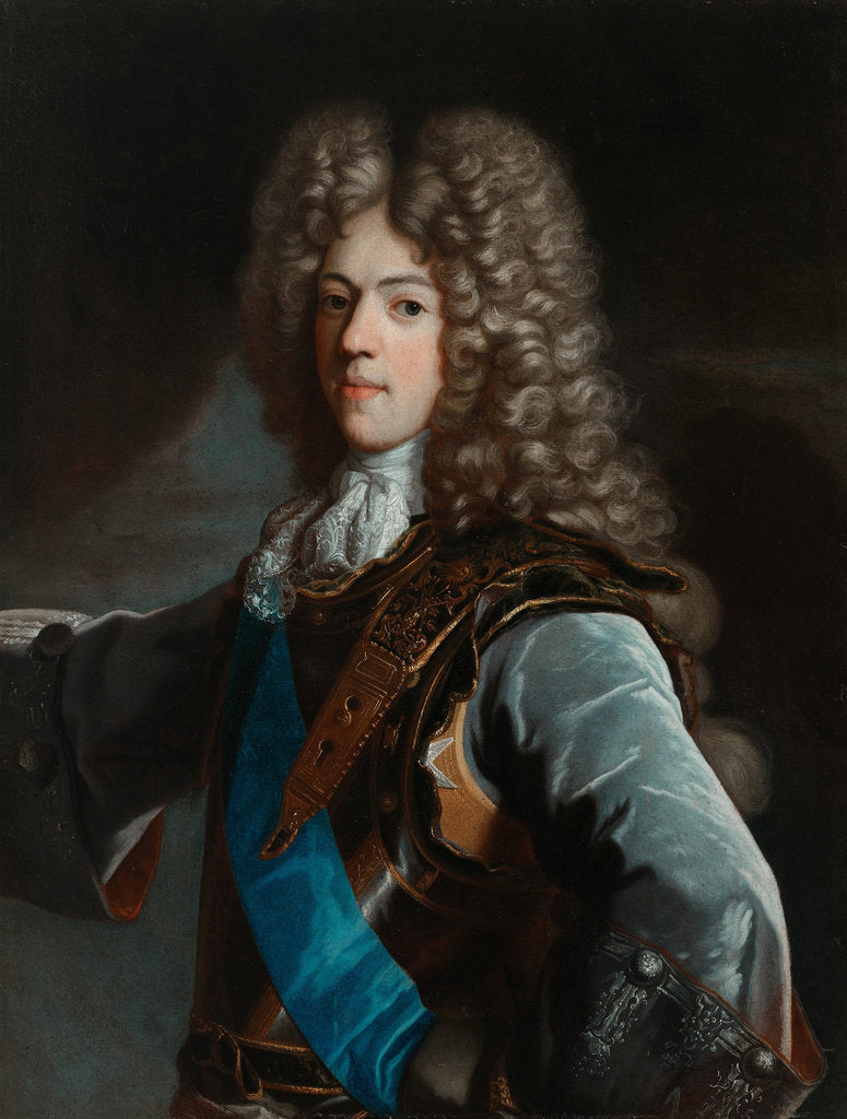 Detail of Portrait of Konstanty Wladyslaw Sobieski by Circle of Hyacinthe François Honoré Rigaud