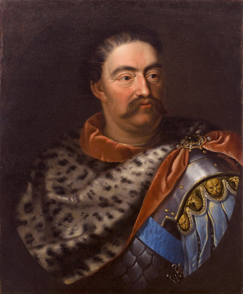 Detail of Portrait of John III Sobieski, King of Poland and Grand Duke of Lithuania by Jan Tricius