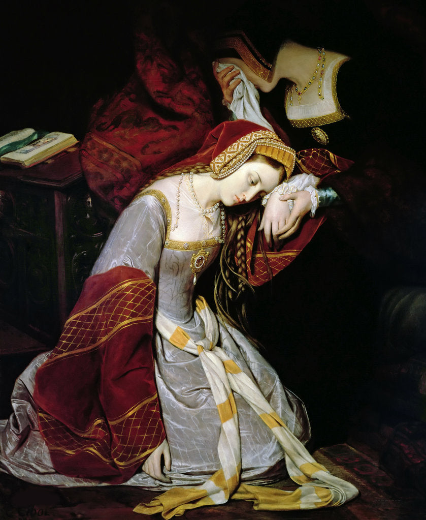 Detail of Anne Boleyn in the Tower of London by Édouard Cibot