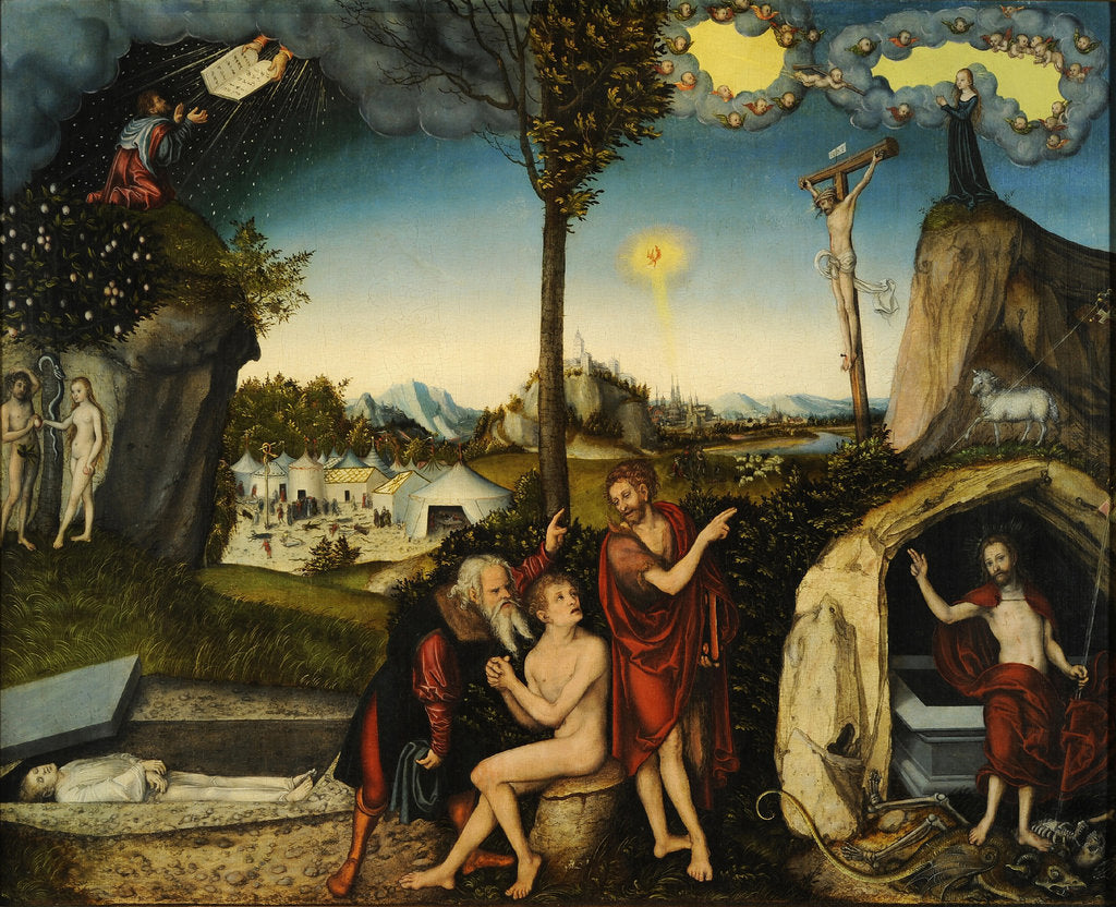 Detail of Law and Grace by Lucas Cranach the Elder