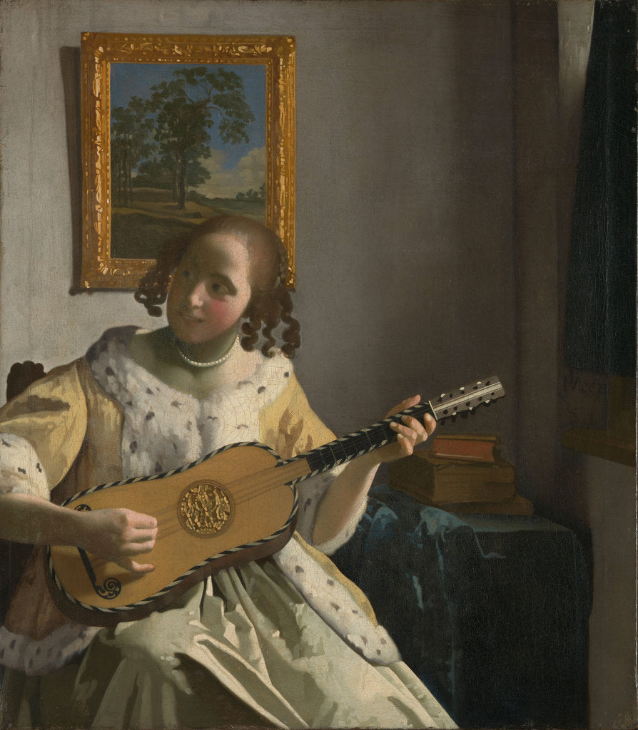 Detail of The Guitar Player by Jan Vermeer