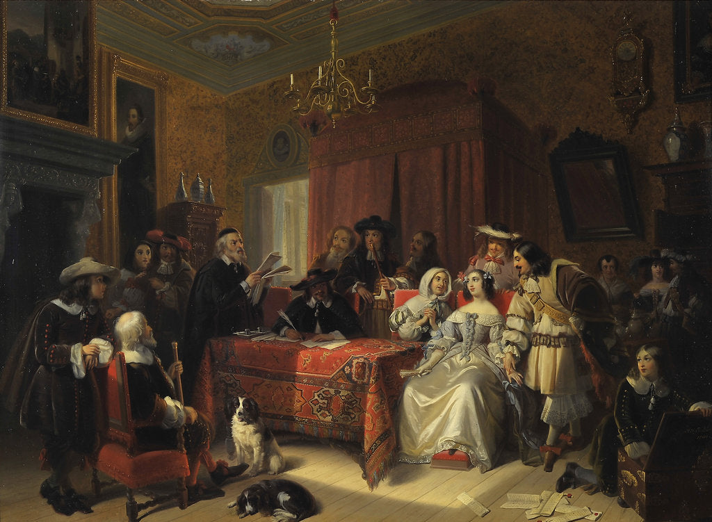 Detail of Reading of a Will by Jacob Joseph Eckhout