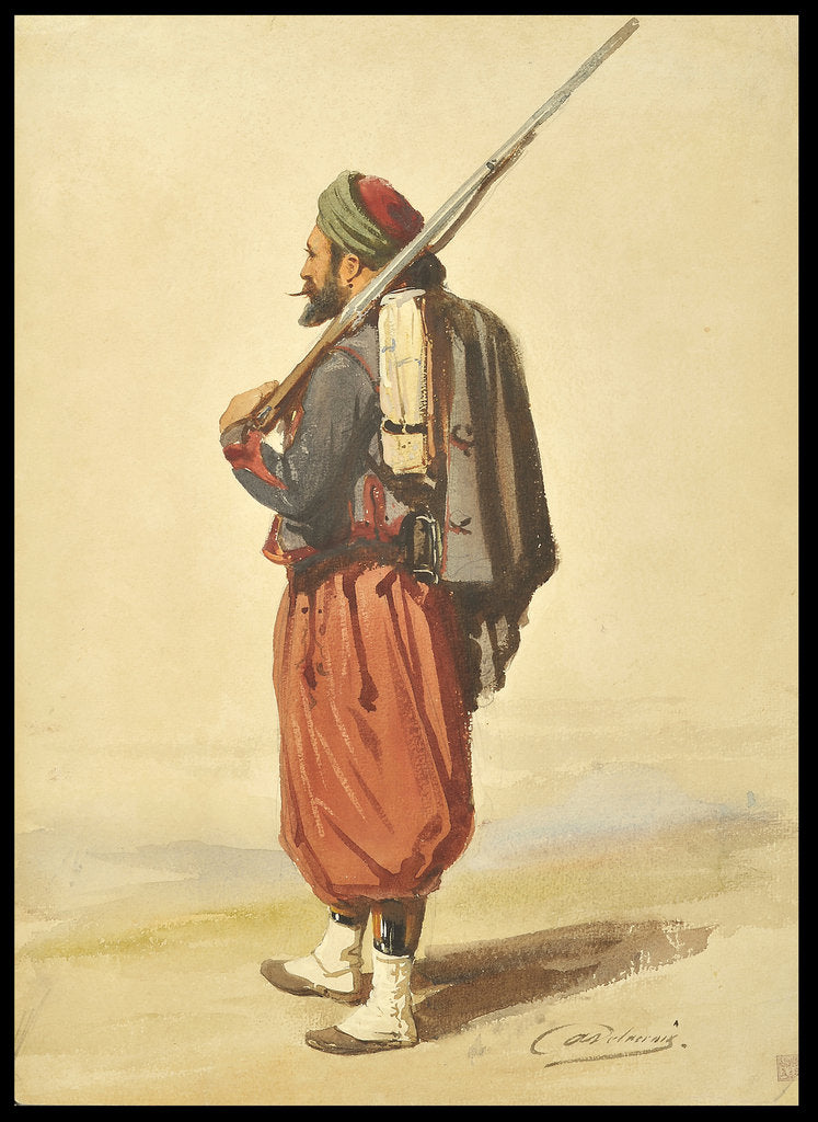 Detail of Zouave by Auguste Delacroix