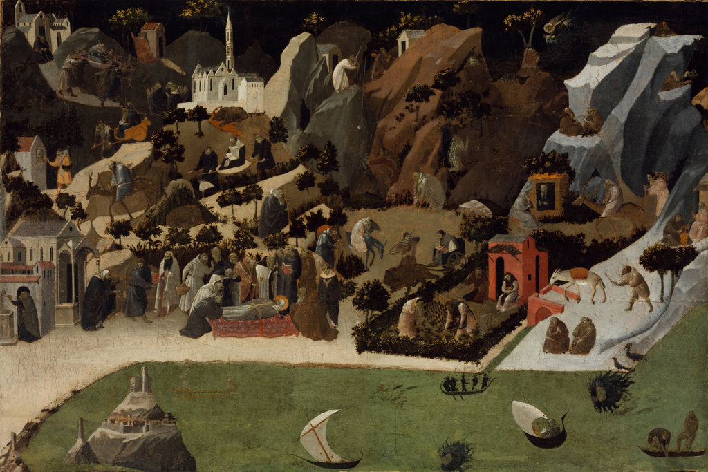 Detail of Scenes from the Lives of the Desert Fathers (Thebaid) by Fra Giovanni da Fiesole Angelico
