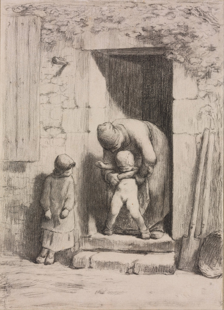Detail of Maternal Solicitude by Jean-François Millet