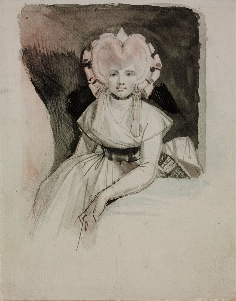 Detail of Portrait of the Artists Wife by Johann Heinrich Füssli