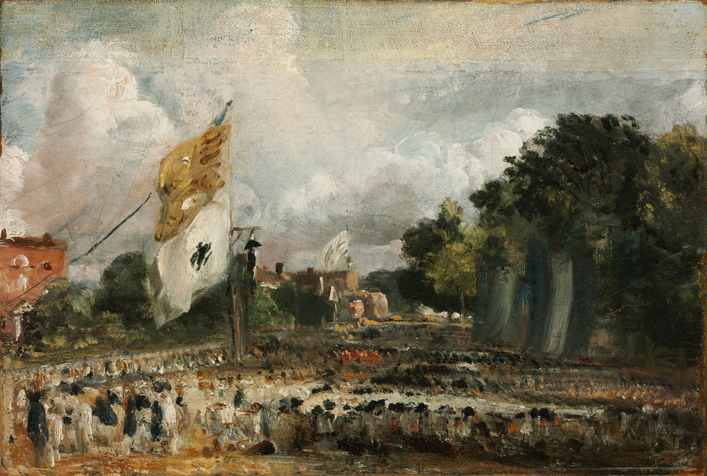 Celebration of the General Peace of 1814 in East Bergholt, 1814 by John Constable