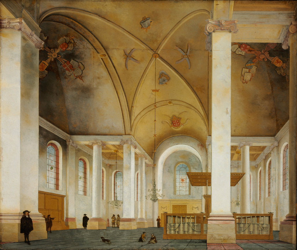 Detail of The Nieuwe Kerk in Haarlem by Pieter Saenredam
