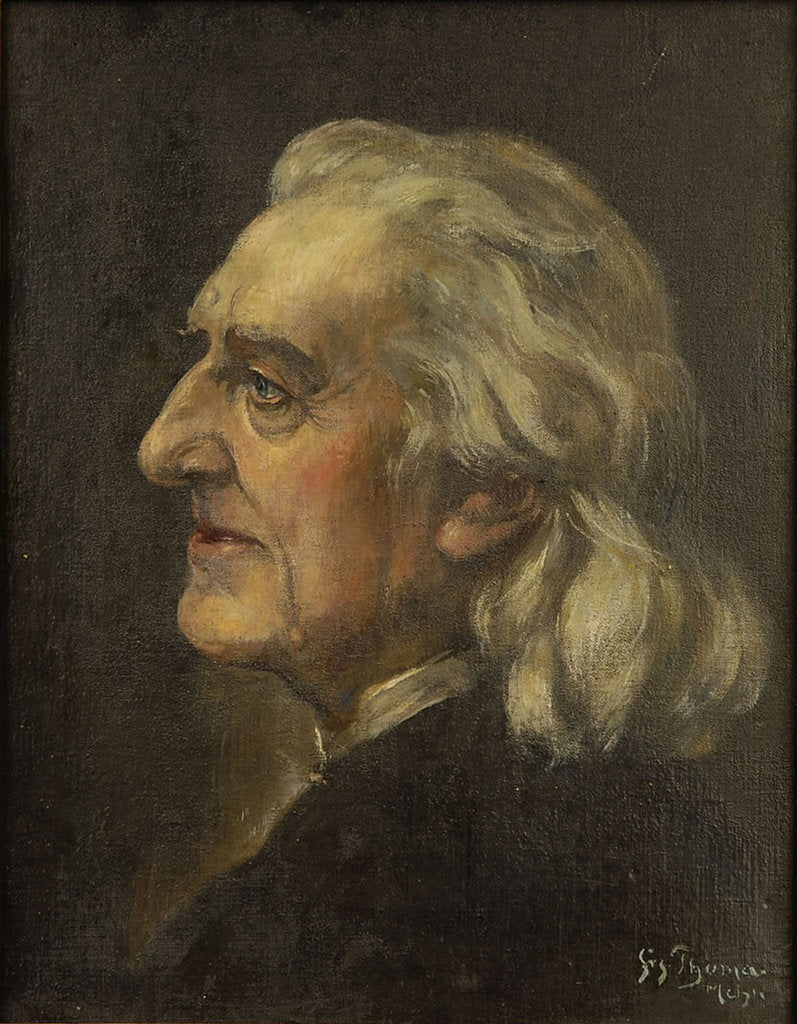 Detail of Portrait of Franz Liszt by Leonhard Thoma