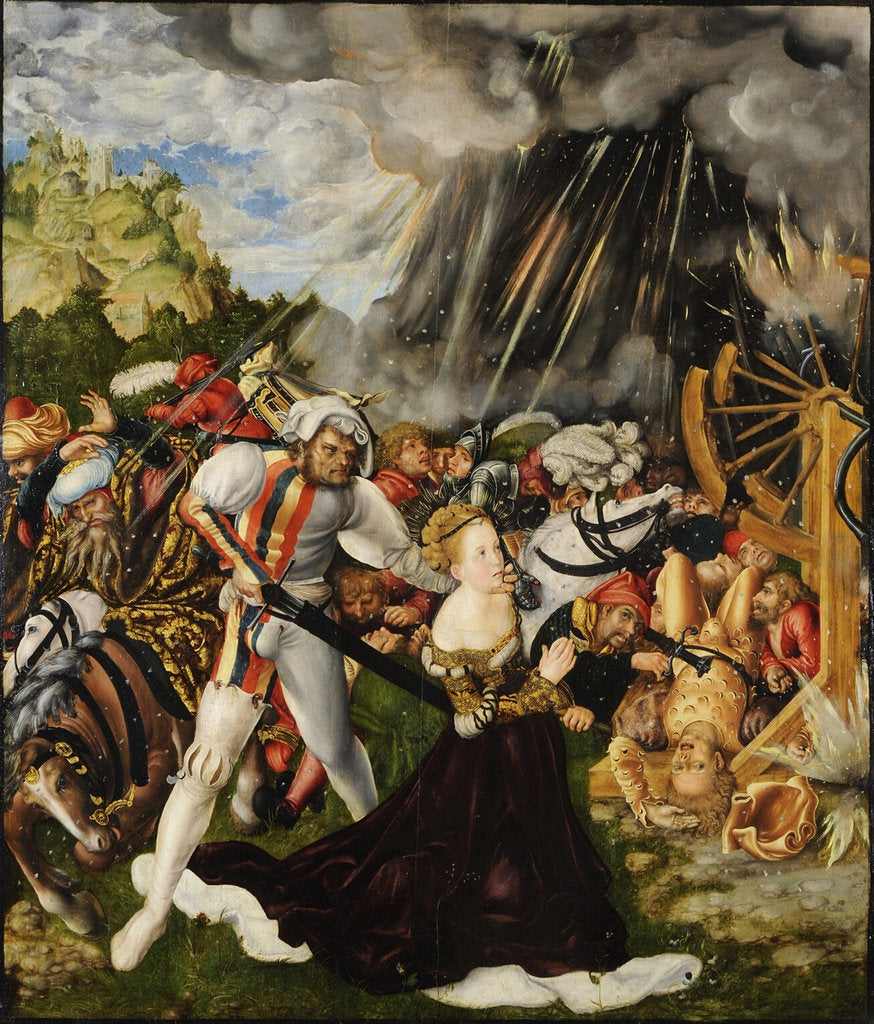 Detail of The Martyrdom of Saint Catherine by Lucas Cranach the Elder