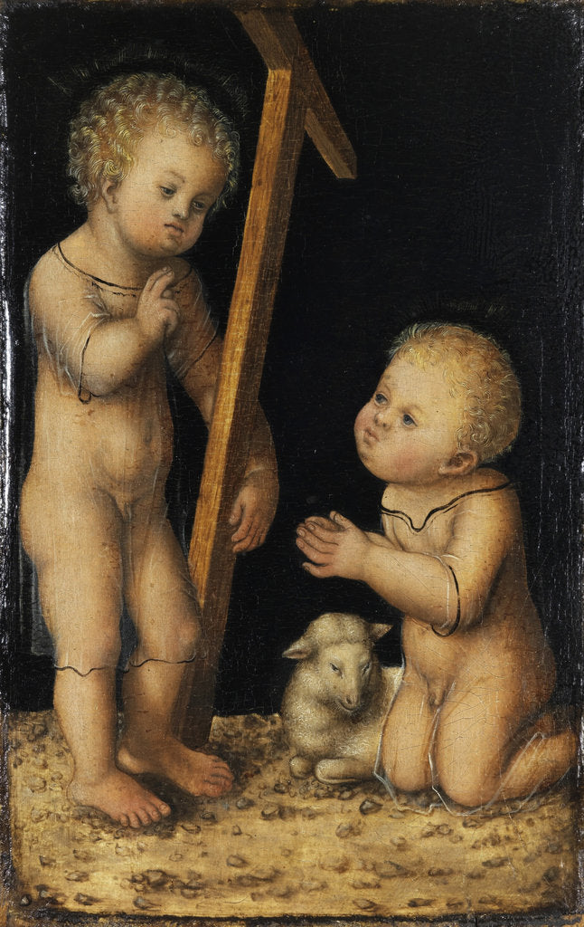 Detail of Christ and John the Baptist as Children by Lucas Cranach the Elder