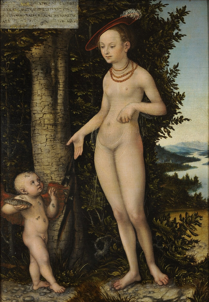 Detail of Venus with Cupid the Honey Thief by Lucas Cranach the Elder