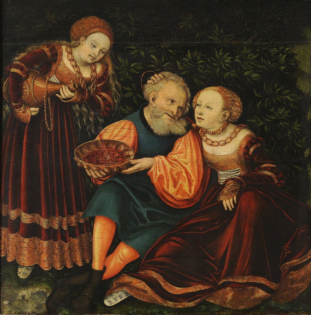 Detail of Lot and his Daughters by Lucas Cranach the Elder