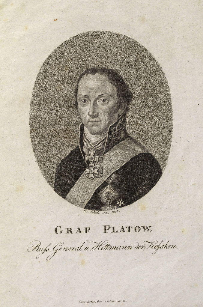 Detail of Portrait of Count Matvei Ivanovich Platov by Karl Friedrich Schulz