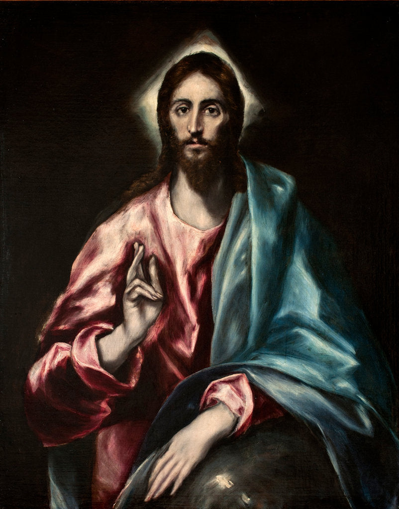 Detail of Salvator Mundi (El Salvador) by Dominico El Greco